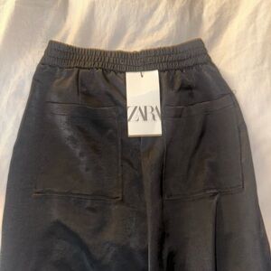Zara Black Satin Skirt